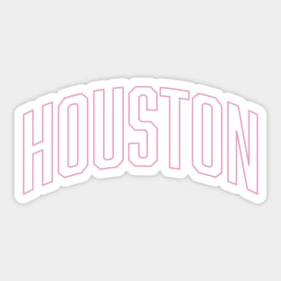 Houston Pink Outline Sticker